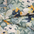 FÄLTGRÄSMOTT Duvet cover and pillowcase, multicolour/flower pattern, 150x200/50x60 cm