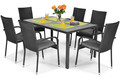 Garden Furniture Set or 6 Persons MALAGA, black/grey