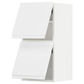 METOD Wall cab horizo 2 doors w push-open, white/Voxtorp matt white, 40x80 cm