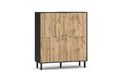 Cabinet Bospe 4D LE, black/wotan oak