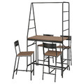 HÅVERUD / SANDSBERG Table and 4 stools, black/brown stained, 105 cm