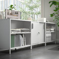 TROTTEN Cabinet with sliding doors, white, 80x75 cm