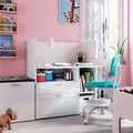 SMÅSTAD Desk, white with frame/with 2 drawers, 90x79x100 cm