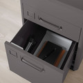 IDÅSEN Drawer unit with smart lock, dark grey, 42x61 cm