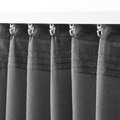 HÄGGVECKMAL Room darkening curtains, 1 pair, dark grey, 145x300 cm