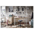 LINNMON / ADILS Desk, white stained oak effect/white, 100x60 cm