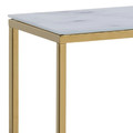 Console Table Alisma, white marble, gold