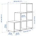 EKET Cabinet combination with feet, white/grey-green, 105x35x107 cm