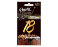 Beauty & Charm Acrylic Cake Topper 18th Birthday 12x7cm, gold