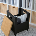 TROTTEN Storage unit on castors, anthracite, 35x47 cm