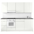 KNOXHULT Kitchen, high-gloss white, 220x61x220 cm