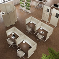 MITTZON Acoustic screen for desk, Gunnared beige, 70x72 cm