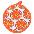 TORVFLY Pot holder, patterned, orange