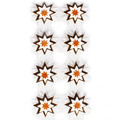 Christmas 3D Decorative Stickers Stars 8pcs