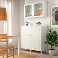 BESTÅ Storage combination w doors/drawers, white Smeviken/Ostvik/Kabbarp white clear glass, 120x42x213 cm