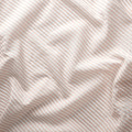 BYMOTT Curtains, 1 pair, white/beige striped, 120x250 cm