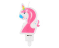 Birthday Candle 2 Unicorn 7.8cm