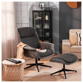 ÄLEBY Swivel armchair, Gunnared medium grey/dark grey