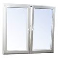 Casement/Tilt and Turn Window PVC Triple-Pane 1165 x 1135 mm, symmetrical, white