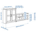 BRIMNES TV storage combination, white, 200x41x95 cm