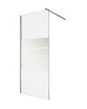 Goodhome Walk-in Shower Beloya 100 cm, chrome/mirror glass