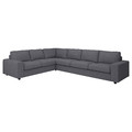 VIMLE Corner sofa, 5-seat, with wide armrests/Gunnared medium grey