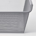 KOMPLEMENT Mesh basket with pull-out rail, dark grey, 50x35 cm