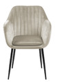 Upholstered Chair Emilia Velvet, sand/black