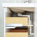 HAVBÄCK / ORRSJÖN Wash-stnd w drawers/wash-basin/tap, white/brown walnut effect, 102x49x71 cm