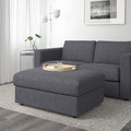 VIMLE Footstool with storage, Gunnared medium grey