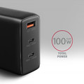 AXAGON Wall Charger EU Plug ACU-DPQ100 GaN 3xport 100W, black