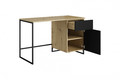 Desk with Drawer Asha 120 cm, artisan, matt black, black frame