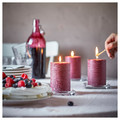 STÖRTSKÖN Scented pillar candle, Berries/red, 30 hr, 3 pack