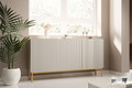 Three-Door Cabinet Nicole 150cm, cashmere/gold legs