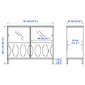 KALKNÄS Cabinet with sliding doors, white, 121x43x98 cm