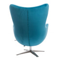 Armchair Egg Velvet, blue