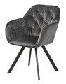 Upholstered Chair Lola, auto return, velvet, dark grey