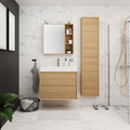 GoodHome Basin Cabinet with Drawers Avela 80 cm, oak effect