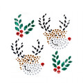 Christmas Decorative Applications Stickers Reindeer