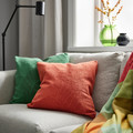 JÄTTEGRAN Cushion cover, red-orange, 50x50 cm