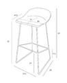 Bar Stool Molly High, black