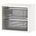 TROFAST Wall storage, white/dark grey, 34x21x30 cm