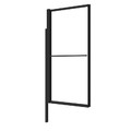 GoodHome Bath Screen Ezili 118 x 72.5 cm, black