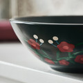 VINTERFINT Bowl, flower pattern dark grey, 16 cm