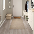 VODSKOV Rug, flatwoven, natural/light grey, 80x150 cm