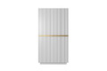 Wardrobe Nicole 100 cm, matt white, gold handles