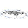 VEVELSTAD Bed frame, 160x200 cm, white