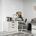 SMÅSTAD / PLATSA Chest of 3 drawers, white, grey, 60x55x63 cm