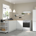 KNOXHULT Corner kitchen, white, 183x122x91 cm