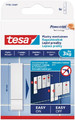 TESA Powerstrips Mounting Strips for Tiles, Metal 6 Pack